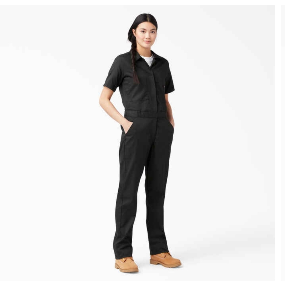 Dickie's Women's Black FLEX Cooling Short Sleeve Coveralls Jumpsuit Large